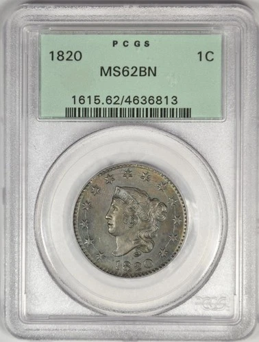 Photo of a 1820-P Large Cent from an eBay listing that sold on Jul 18, 2026