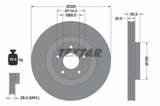2x TEXTAR Bremsscheibe 92352303 für MAZDA