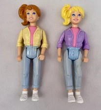 2 VTG 90s Playskool Dollhouse Girl Teenager Teen Doll Figure Sister Blonde