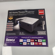 RCA RPJ133 12DISP2 720p LED Bluetooth Short Throw Projector HDMI USB 1080p