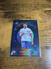Lamine Yamal 2023-24 Topps Merlin UCC Mystic Nights Refractor #MN-8 Rookie (RC)