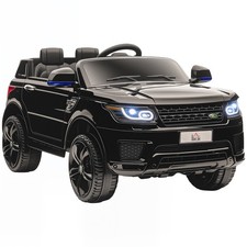 Kinder Elektroauto, SUV mit Fernbedienung, Musikfunktion, bis 5 km/h, Schwarz