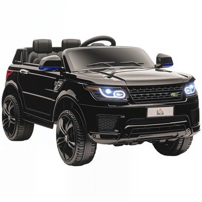 Kinder Elektroauto, SUV mit Fernbedienung, Musikfunktion, bis 5 km/h, Schwarz
