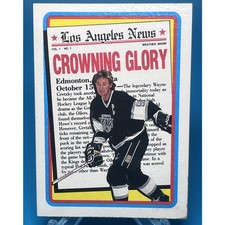 1990 Topps Wayne Gretzky Crowning Glory Los Angeles Times #3 Vg-Ex
