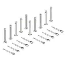 10Pcs M3x25mm Clevis Pins, Single Hole Flat Head Hitch with Cotter Pins, Silver