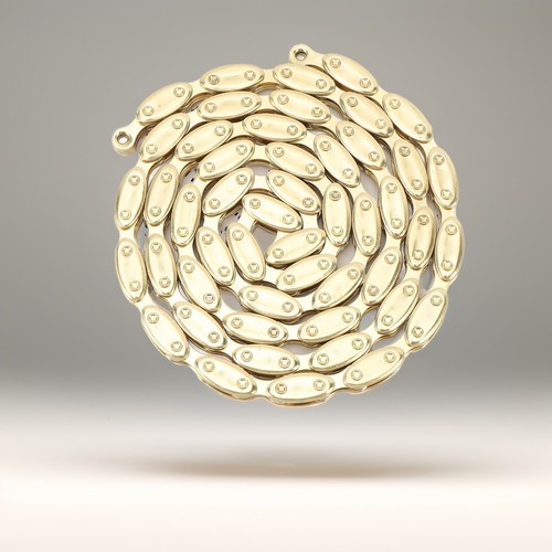 Bike Chain High Strength Single Speed 100 Link Gold Olive Bike Chain For Fix - Picture 13 of 24