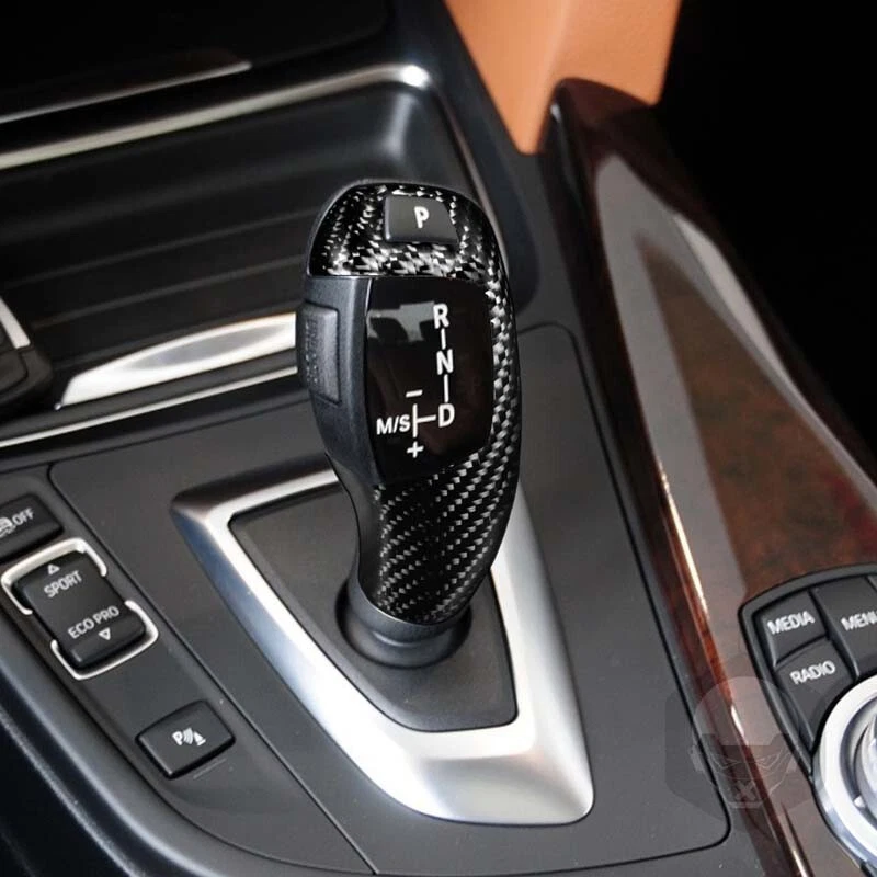 Kits de cambio de marchas de fibra de carbono perilla de cambio automática para BMW F20 F22 F30 F32 F10 Foto 4 de 4