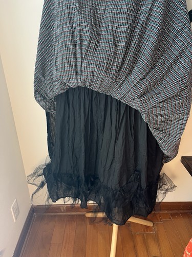 Vestido Rockabilly Modcloth Fabuloso Ajuste y Acampanado Tul Azul Marino Lunares Años 50 Talla 24 - Imagen 4 de 9