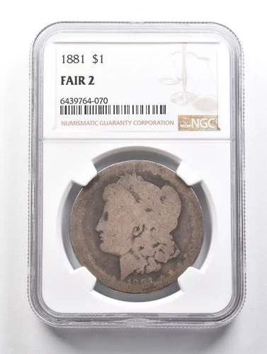 LOWBALL 1881 Morgan Silver Dollar NGC Low Ball FR2 FR-2 Fair Pocket Piece *656