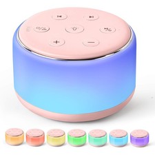 Portable Sound Machine for Babies Sleeping   Rechargeable, 7 Colors Night Lig...