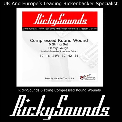 RickySounds COMPRESSED  12-54  6 String Set x 2 - Perfect For Rickenbacker 325