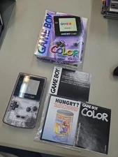 Nintendo Gameboy Color GBC Atomic Purple CGB-001 Handheld System Complete in Box