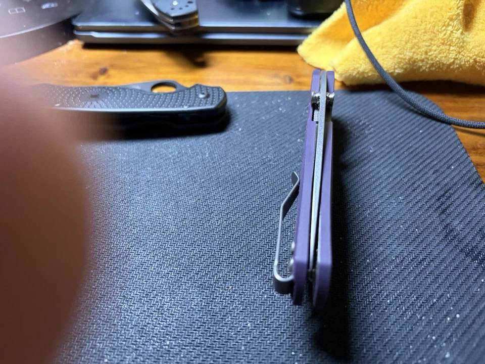 TRM Atom - Básculas Purple Wing G10 - CPM 20CV - Three Rivers Fabricación EE. UU. Foto 3 de 4