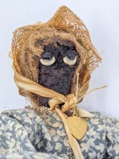 Antique Handmade Cloth Doll &ndash; Late 19th Century Folk Art &ndash; Original Dress
