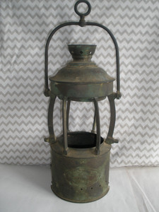 RARE Antique Maritime French Lantern Barbier & Fenestre Paris - Inc.  Copper ?