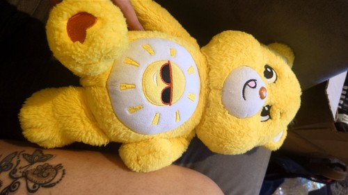 genuine Care Bear Yellow Sunshine Funshine 2020 14” Teddy Bear Comforter plush - Picture 2 of 4