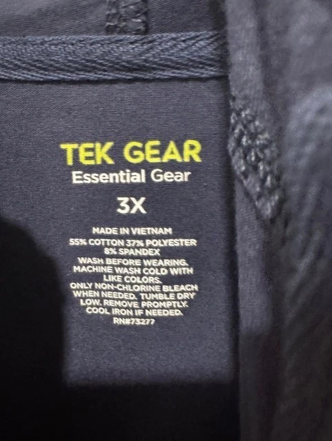 Men's New Essential Gear Jacket Hoodie by Tek Gear Size 3X Blue - Image 2 of 3