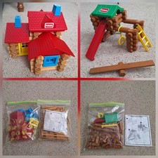 Playskool LINCOLN LOGS Log House  Playground Set  Instructions  Extras 1992