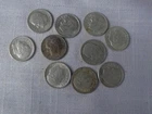 10 ROOSEVELT SILVER DIMES 1946-1964 - SILVER COINS - VINTAGE US CURRENCY