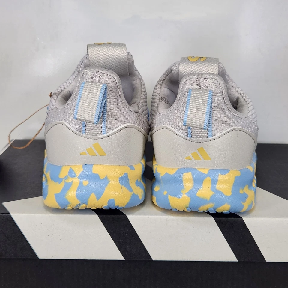 Tamanho 9 Infantil - Adidas Lite Racer Adapt 7.0 - Cinza / Matiz Laranja / Azul Brilhante - Imagem 4 de 4