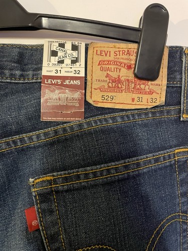 Levi’s 529 Low Rise Straight Blue Jeans W31 L32 - Picture 3 of 4