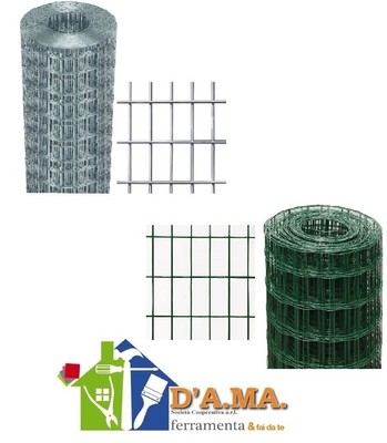 Rete Elettrosaldata Zincata - Maglia 50x75 Mm, Filo 1,7 Mm, Rotolo 25 M, Made In Italy, Per Recinzioni E Giardino