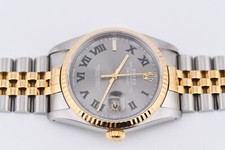 Rolex Datejust 16233 Yellow Gold Bezel Custom Wimbledon Dial 36mm 12