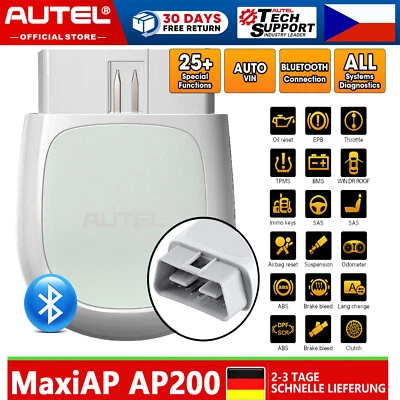2025 Autel MaxiAP AP200 auto professionale OBD2 dispositivo diagnostico auto scanner TUTTO IL SISTEMA ITA