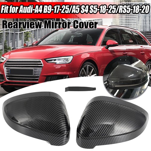 For Audi A4 B9 S4 A5 S5 RS5 2016-2022 Side Wing Mirror Cap Covers NO Lane Assist - Picture 1 of 13