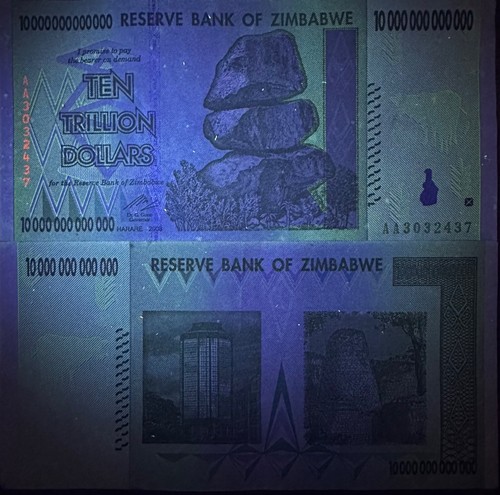 ZIMBABWE PICK 88 - 10 TRILLION DOLLARS - 2008 - VF - PICK AA - UV PASSED - Picture 2 of 2