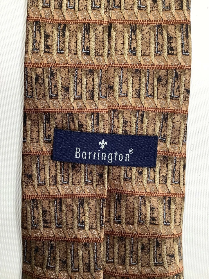 Corbata de vestir de diseño marrón Barrington para hombre usada en excelente estado Foto 2 de 4