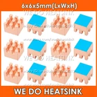 Pure Copper 6x6x5mm Smallest Tiny Square Copper Heatsink Radiator Cooler
