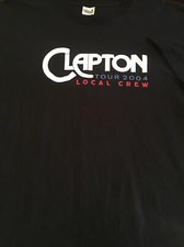 Eric Clapton  2004 Vintage T Shirt Local Crew  Black Anvil XL