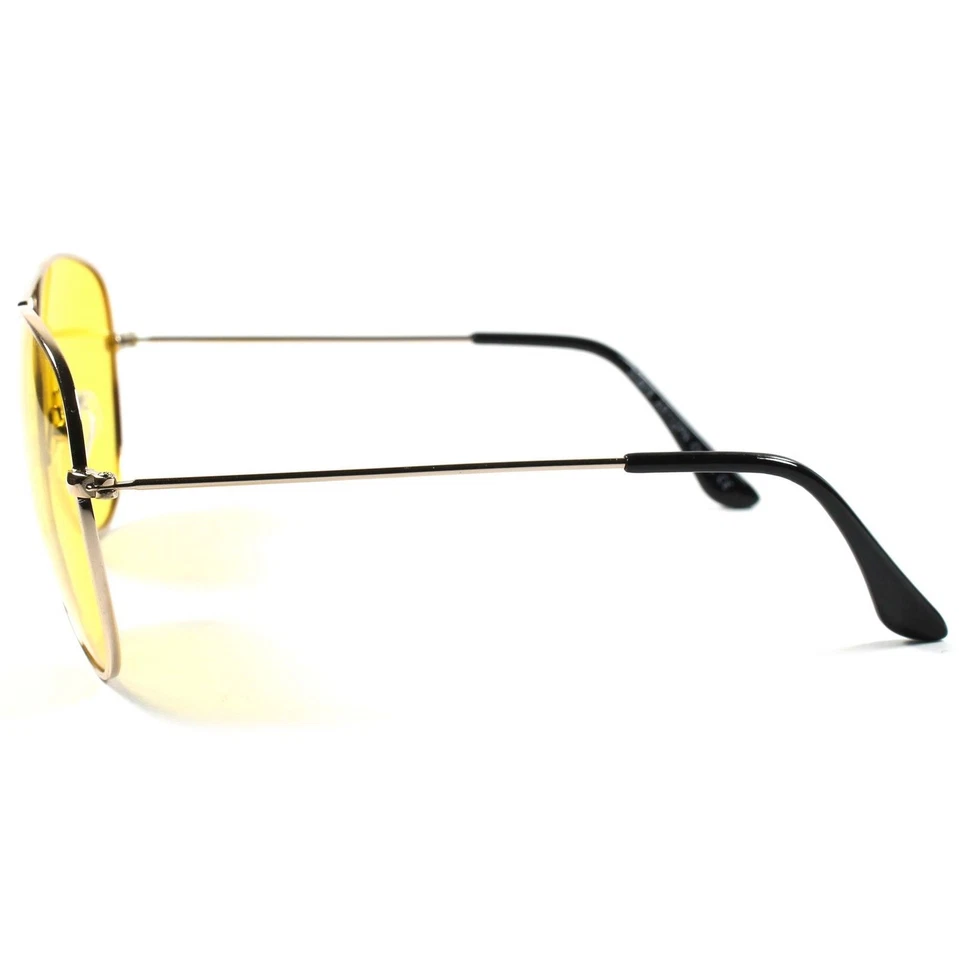 Gafas de sol grandes de aviación para hombre y noche con lentes amarillas D28A Foto 3 de 4