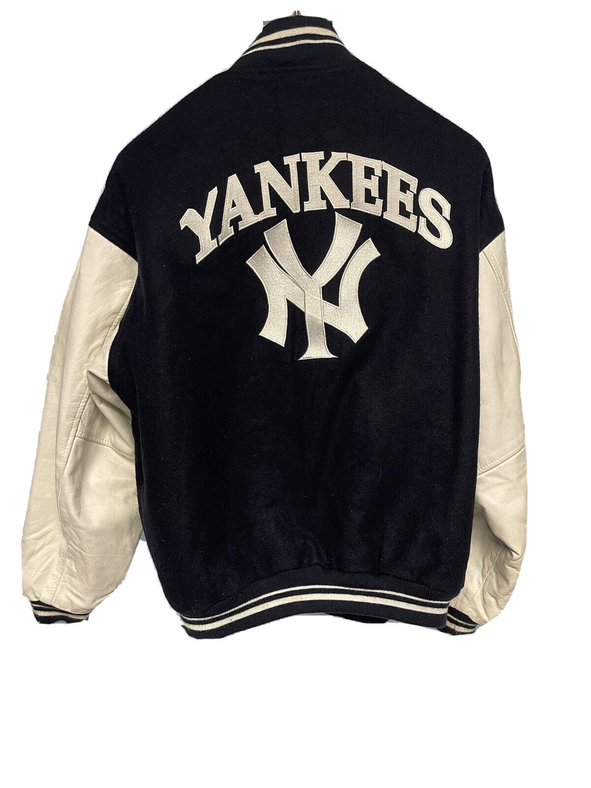 Vintage Mirage Yankees Wool Leather Jacket Size L | eBay