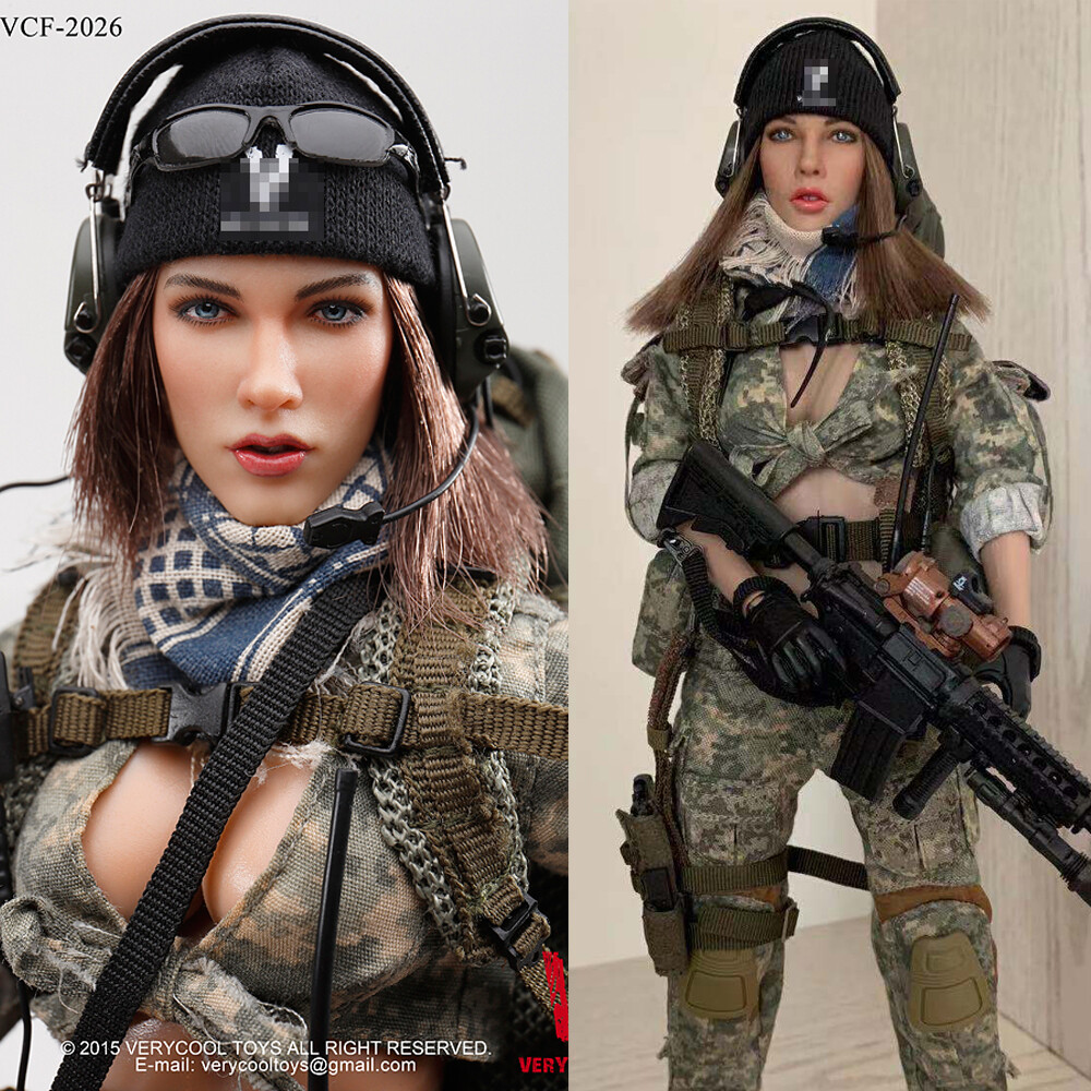 きゃらあい　作品　「camo」　オブジェ VERYCOOL ACU CAMO Female Shooter 1/6 Action Figure Collectible