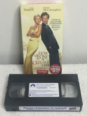 How to Lose a Guy in 10 Days (VHS, 2003) Matthew McConaughey BLOCKBUSTER VIDEO