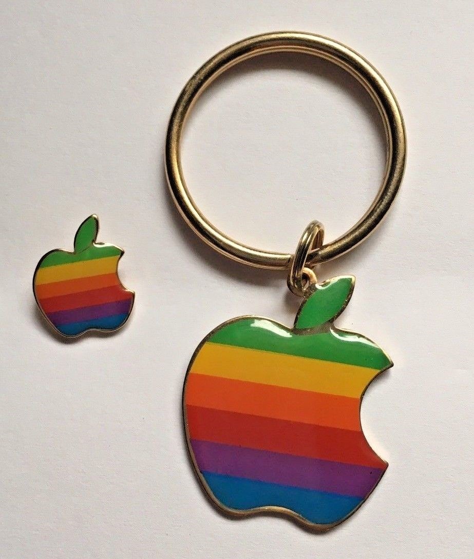 Vintage Apple Macintosh Rainbow Multi-Color Computer Logo