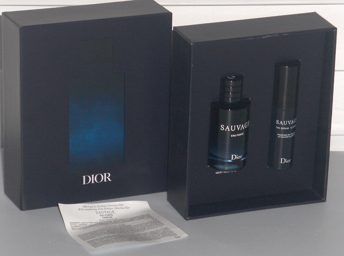 Dior Sauvage パルファム ボックス付き SAUVAGE Dior Men's Eau Forte Parfum .34 oz Mini + Miniature The