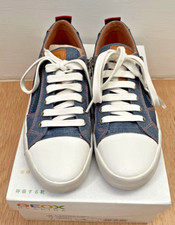 BNIB Boys Geox Respira J Alonisso B. Denim Sneakers Trainers UK 5 EU 38