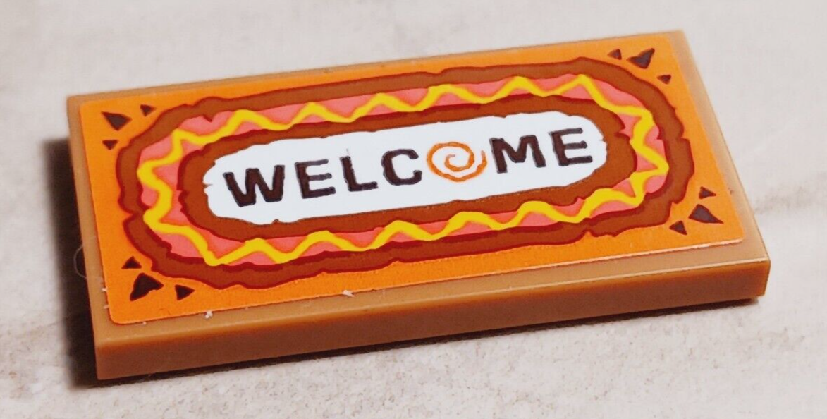 LEGO Welcome Mat Sign Moana Hawaiian Front Door Rug Sticker Part