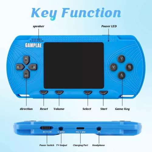 Portable Handheld Game Console 3" HD Built-in 258 Games HD Classic Kids Toy Gift - Picture 8 of 24