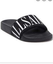 ALL  SAINTS Logo Pool Slide Sandal In Black  ...