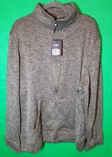Mack Russo Heathered Fleece Jacket Green Mens Size XXL NWT Activewear