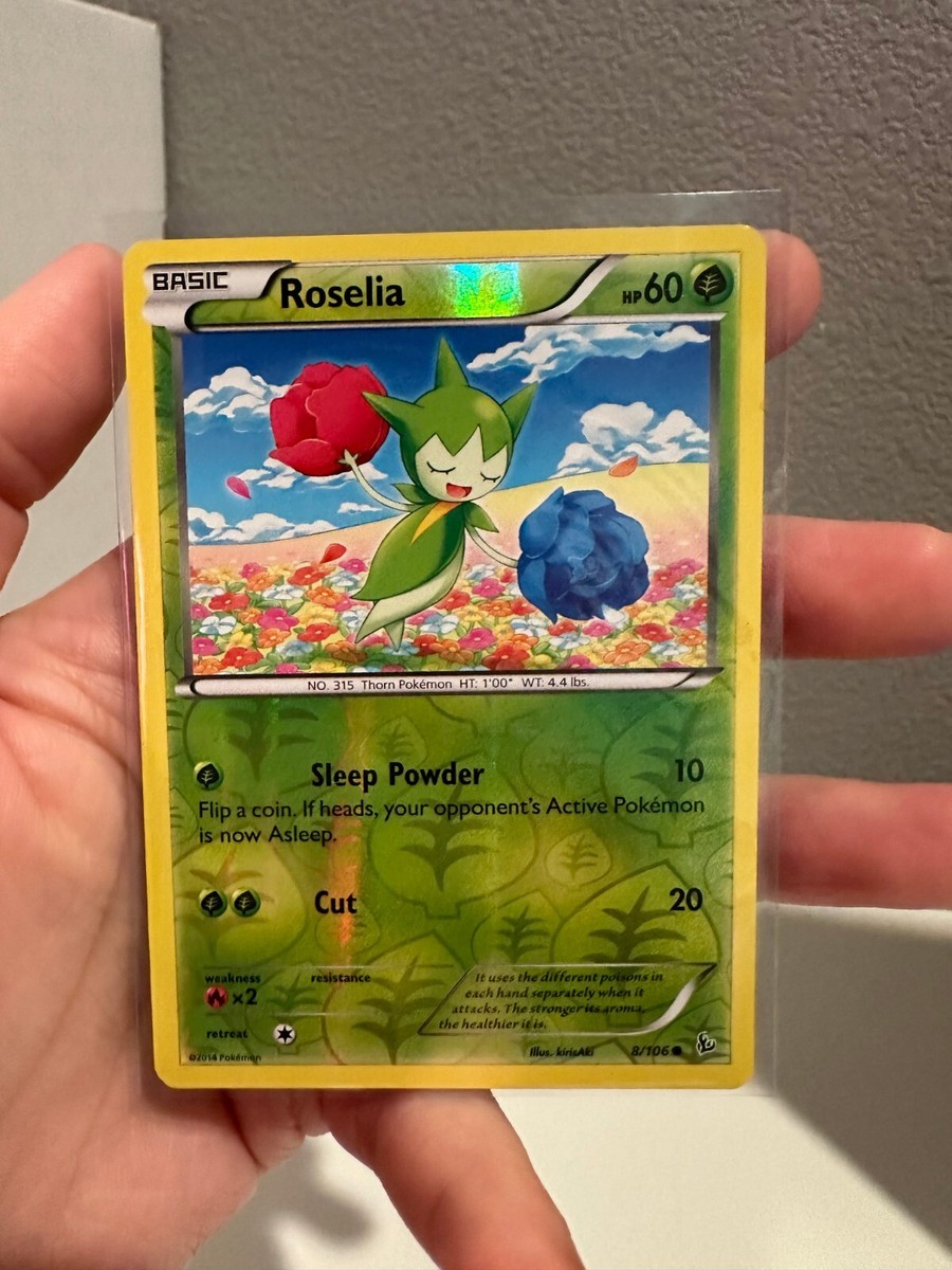 Pokemon - XY - Flashfire Roselia 8/106 Reverse Holo - LP 1215#258