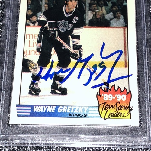 WAYNE GRETZKY SIGNED 1990 TOPPS #12 CARD LOS ANGELES KINGS PSA/DNA SLABBED - 第 3/6 張圖片