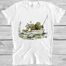 Frog & Toad Fishing Fish Sailing Gay Dad Retro Meme Cool Gift Tee T Shirt 876