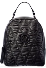 NWT Valentino By Mario Valentino Roy Matelasse Black Leather Backpack
