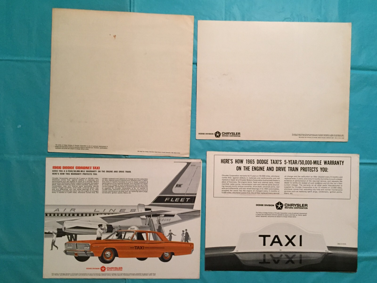 LOT 419611966 DODGE +" Car Dealer Sales Brochures