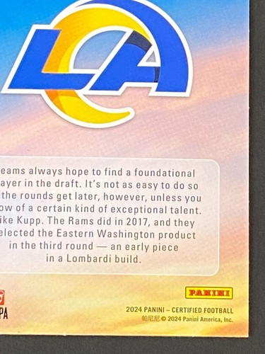 Cooper Kupp 2024 Certified Franchise Foundations #17 - Picture 9 of 10